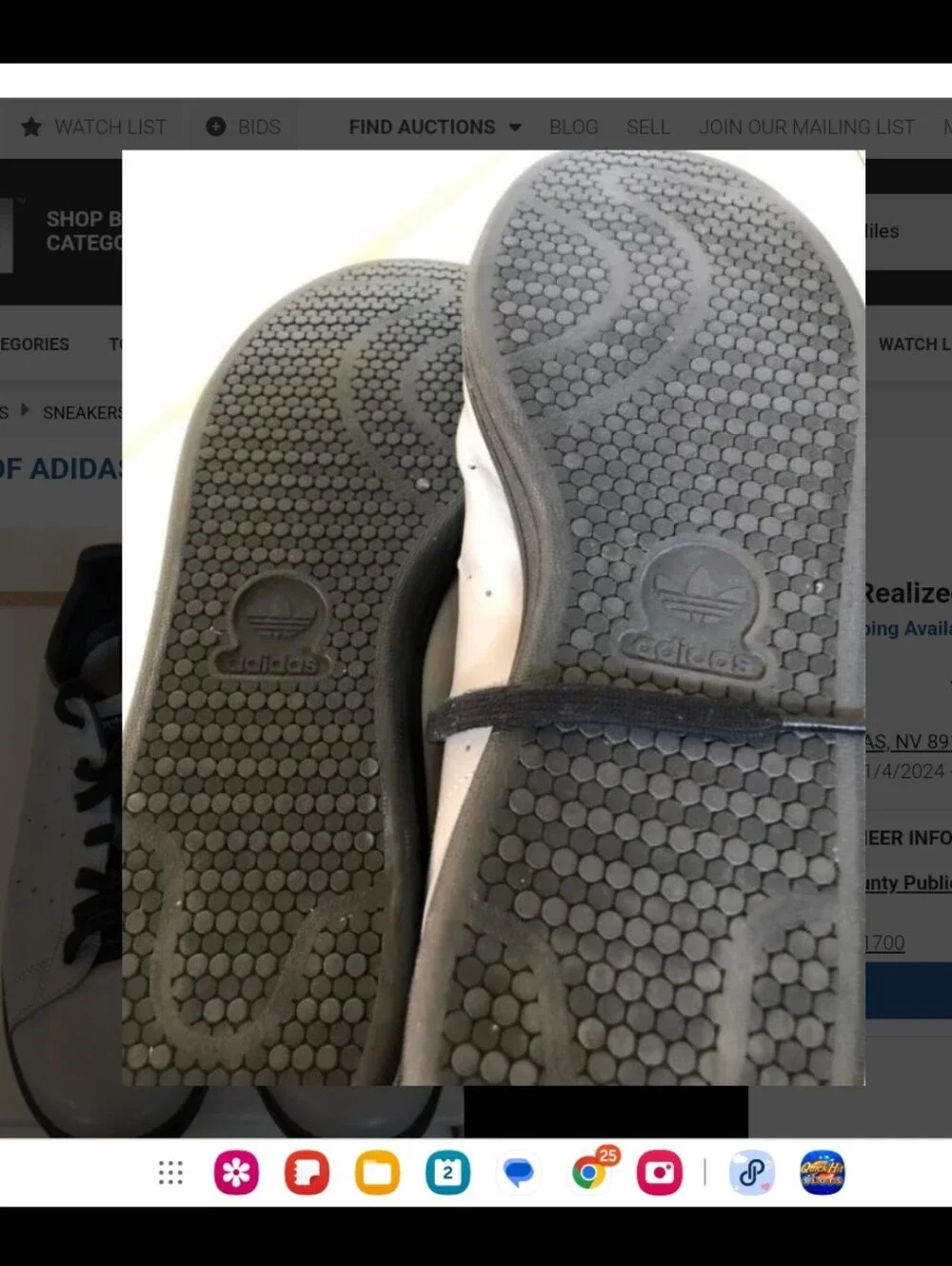 Adidas Originals Stan Smith Gray Leather Black Sole - Men's US Size 14